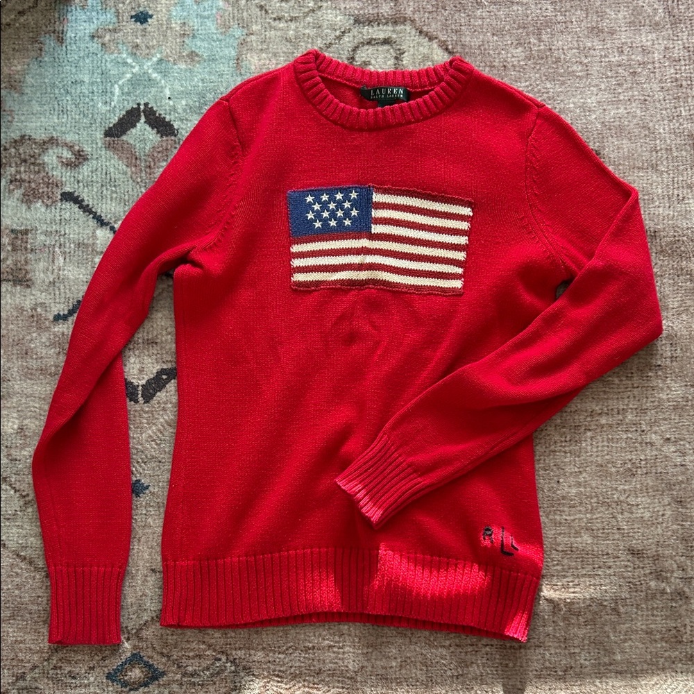 Ralph Lauren Red Flag Crewneck Sweater